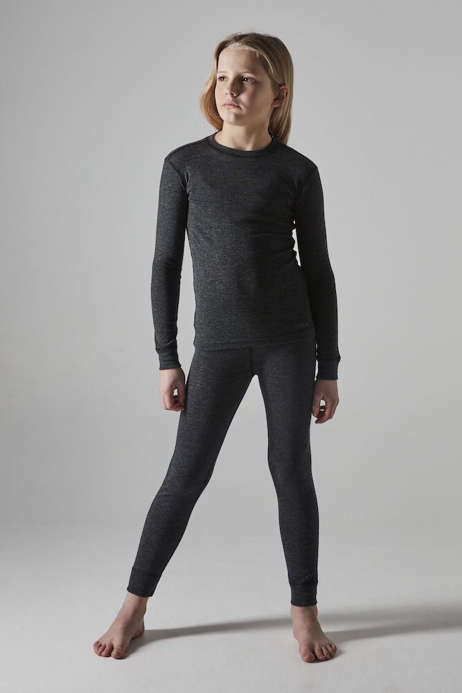 Craft Dětské termoprádlo Core Wool Merino JR grey melange