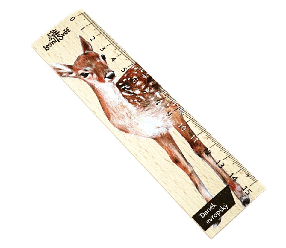 Lesní svět Dřevěné pravítko 15 cm
