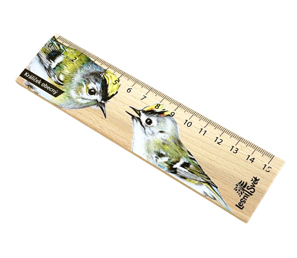 Lesní svět Dřevěné pravítko 15 cm