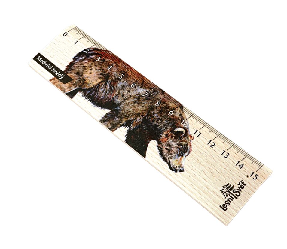 Lesní svět Dřevěné pravítko 15 cm