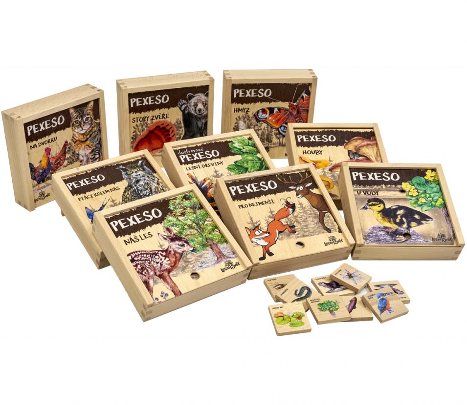 Lesní svět Dřevěné pexeso Klasické - varianty