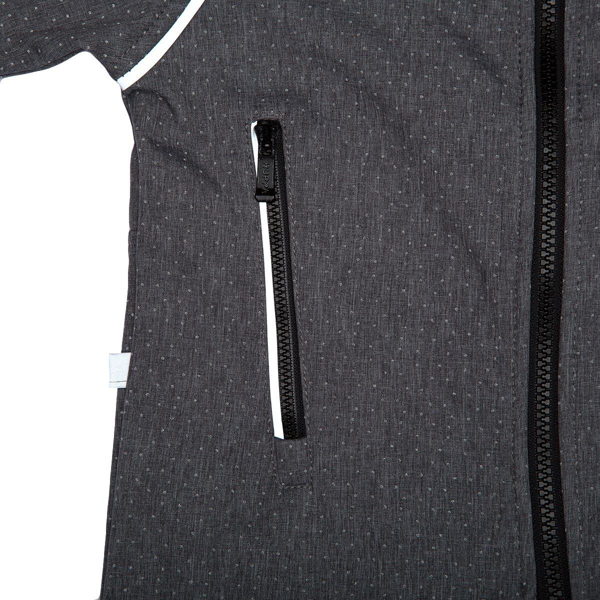 Huppa Dětská softshellová kombinéza Adal dark gray/black REFLEX