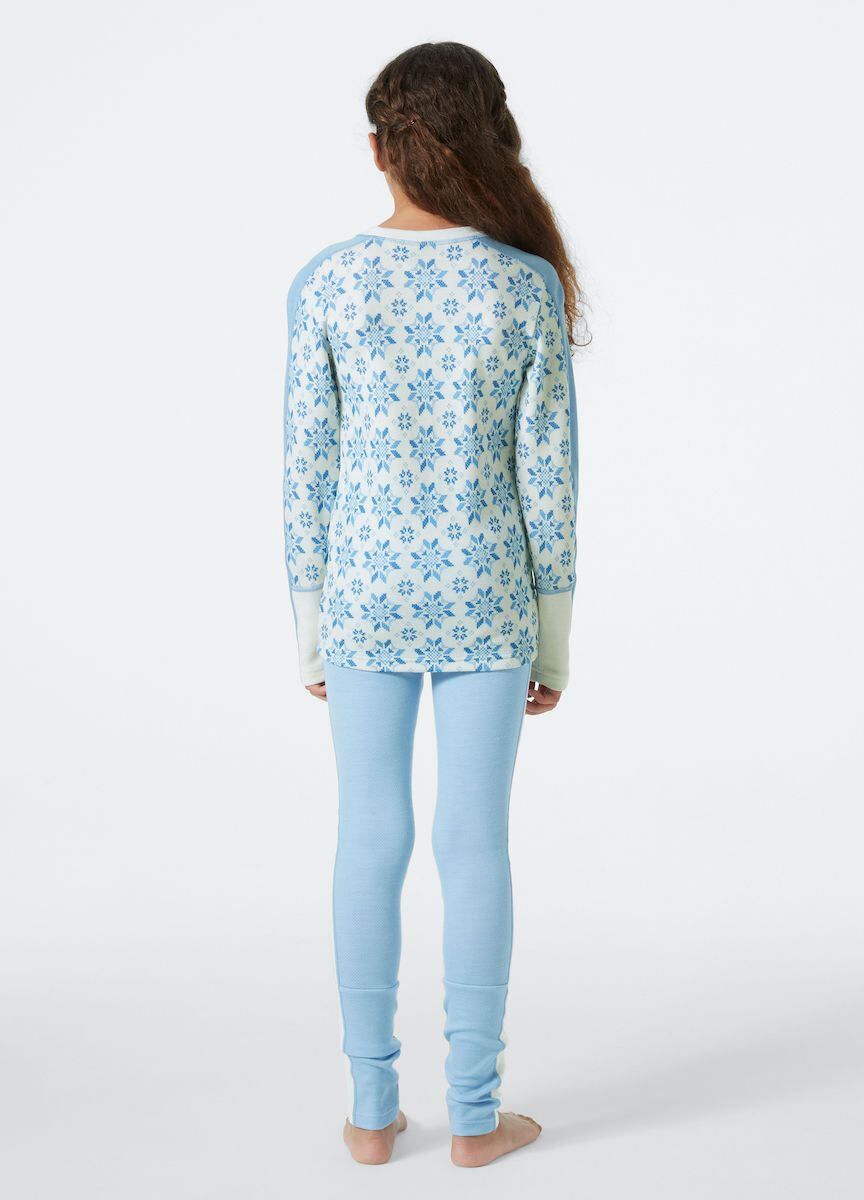 Helly Hansen Juniorské termoprádlo JR Graphic Lifa Merino set - bright blue