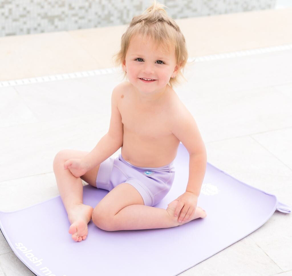 Splash About Dětské plenkové plavky Happy Nappy Lilac Spring