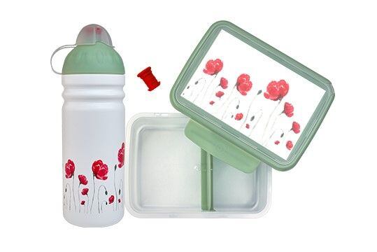 ZDRAVÁ LAHEV® SET ZDRAVÁ LAHEV A ZDRAVÁ SVÁČA svačinový box a lahev 0,7l Vlčí mák