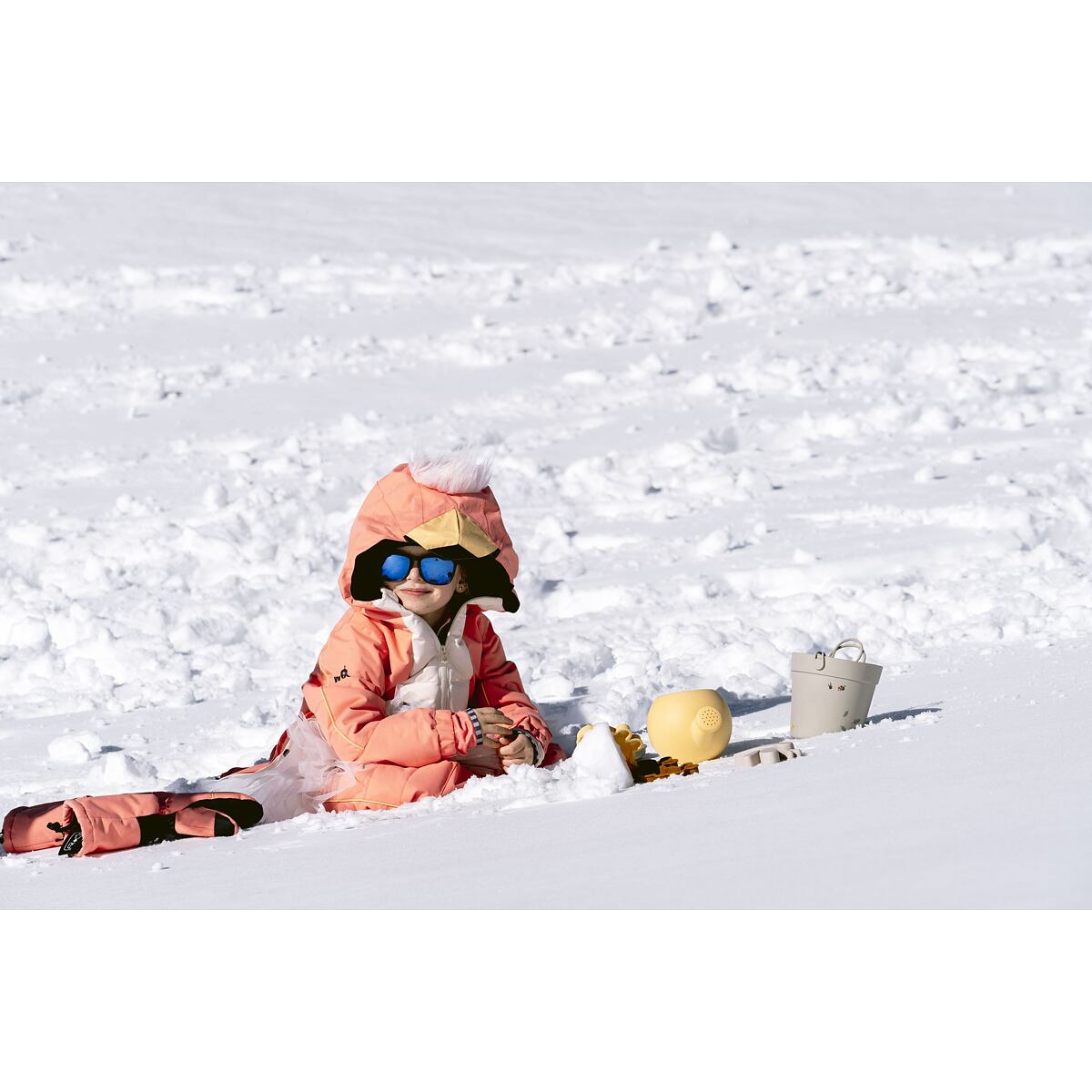 WeeDo Dětská zimní rostoucí kombinéza Flamingdo se sukní