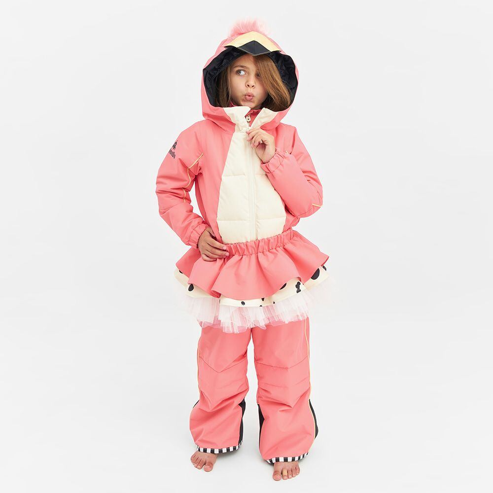 WeeDo Dětská zimní rostoucí kombinéza Flamingdo se sukní