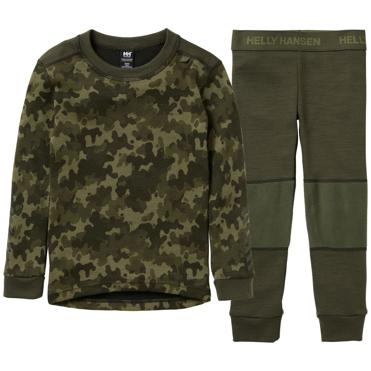 Helly Hansen Dětské termoprádlo Graphic LIFA® Merino Wool set - utility green camo