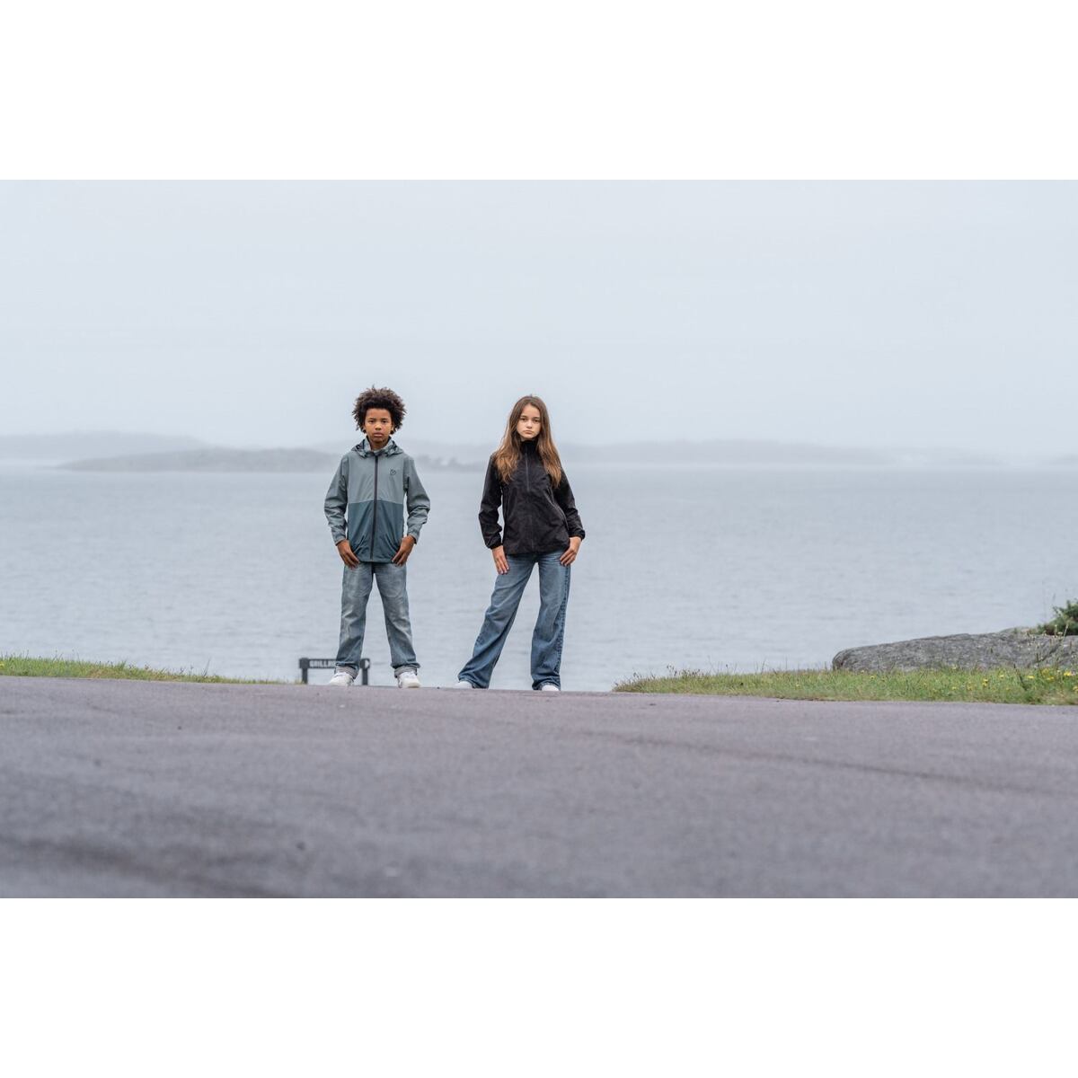 Didriksons Dětská nepromokavá bunda Piko factory blue - ROSTOUCÍ