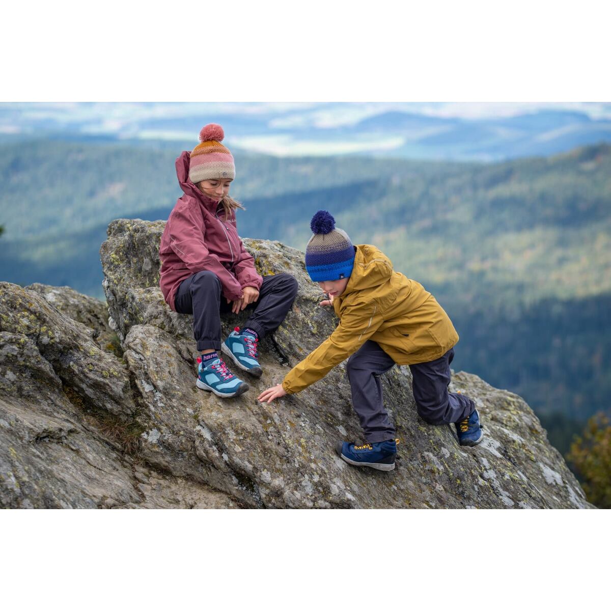 KEEN Dětské boty Skua WP - naval academy/evening primrose