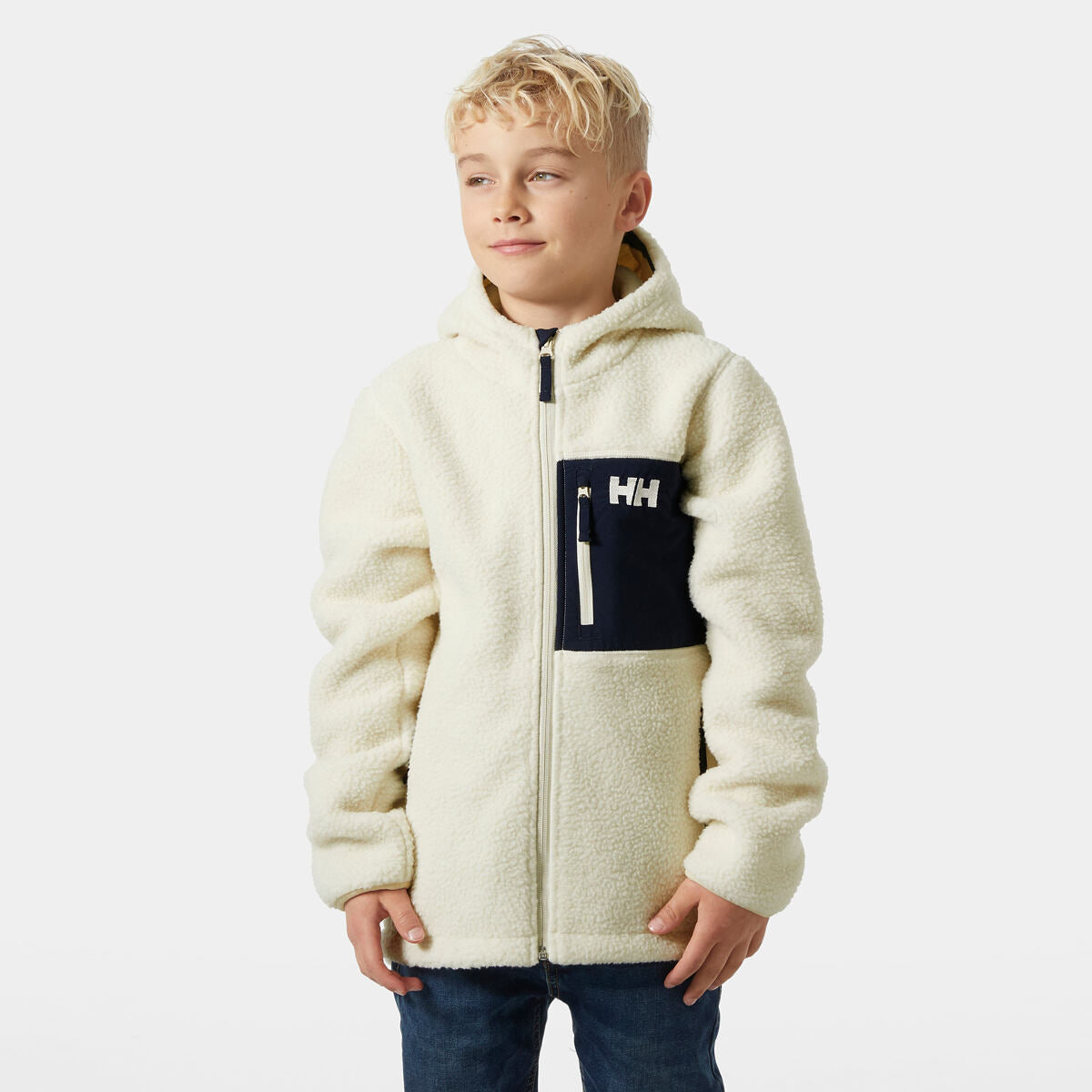 Helly Hansen Dětská fleecová bunda JR Champ Pile jacket - cream