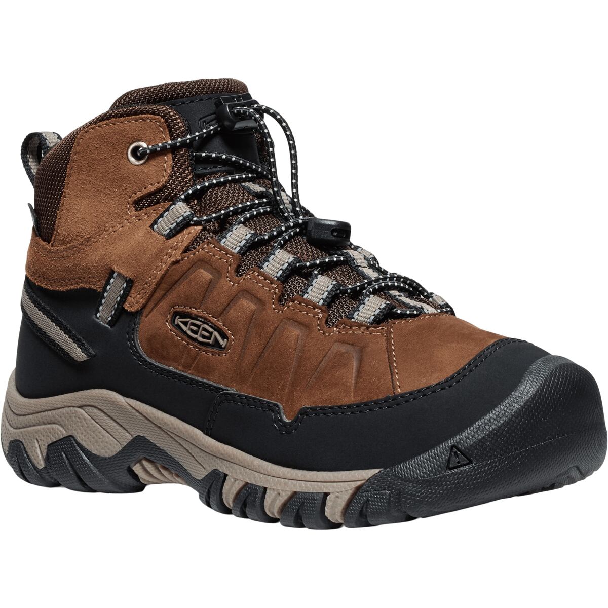KEEN Dětské boty Targhee IV Mid WP - bison/brindle