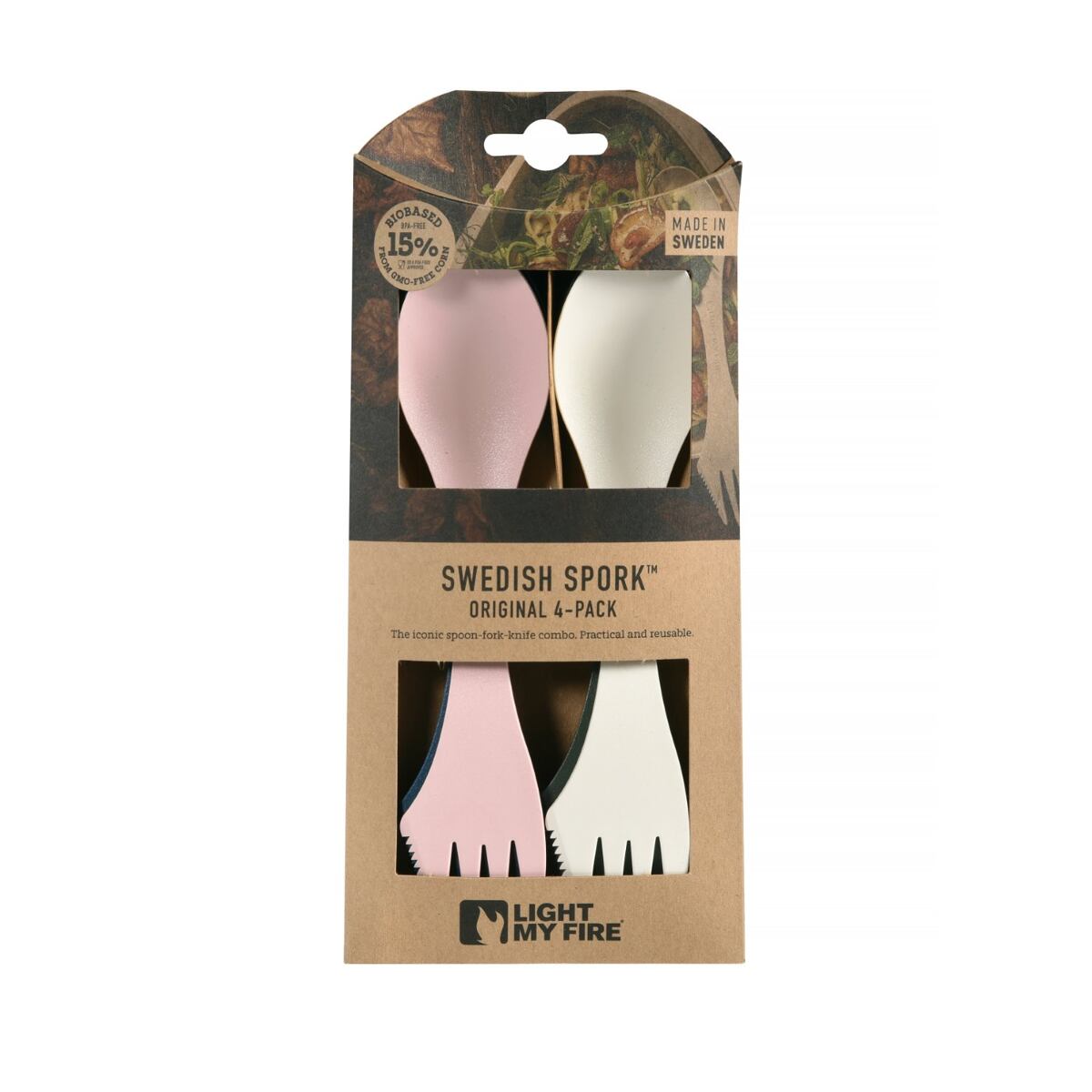 Light my fire Cestovní příbor Swedish Spork original 4-pack cream