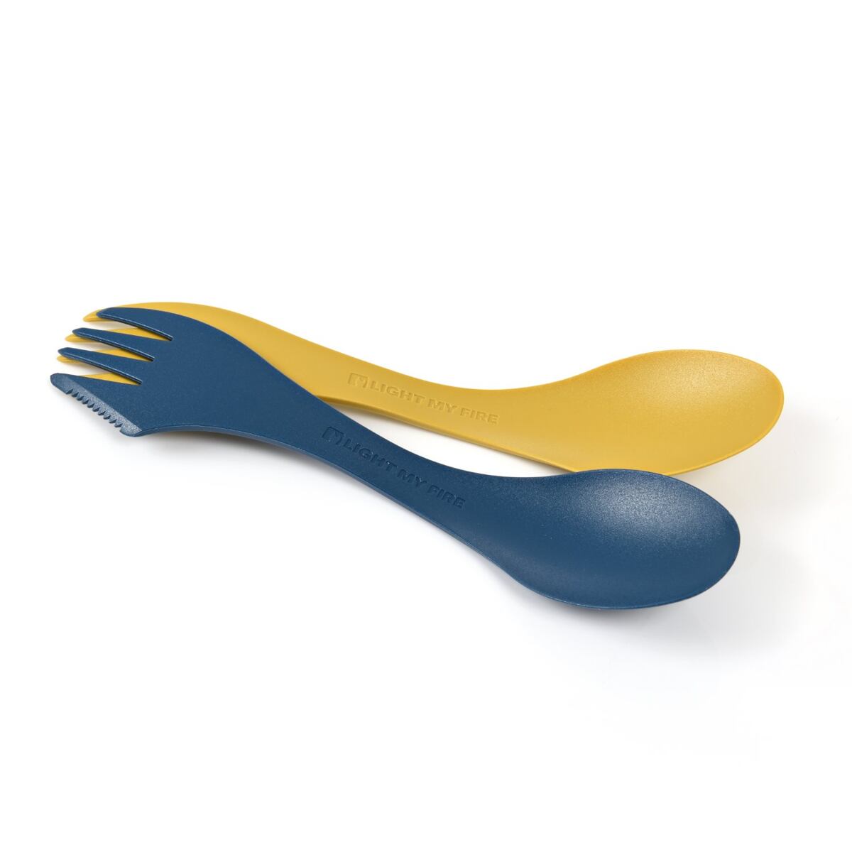 Light my fire Cestovní příbor pro leváky Spork lefty 2-pack mustyyellow/hazyblue