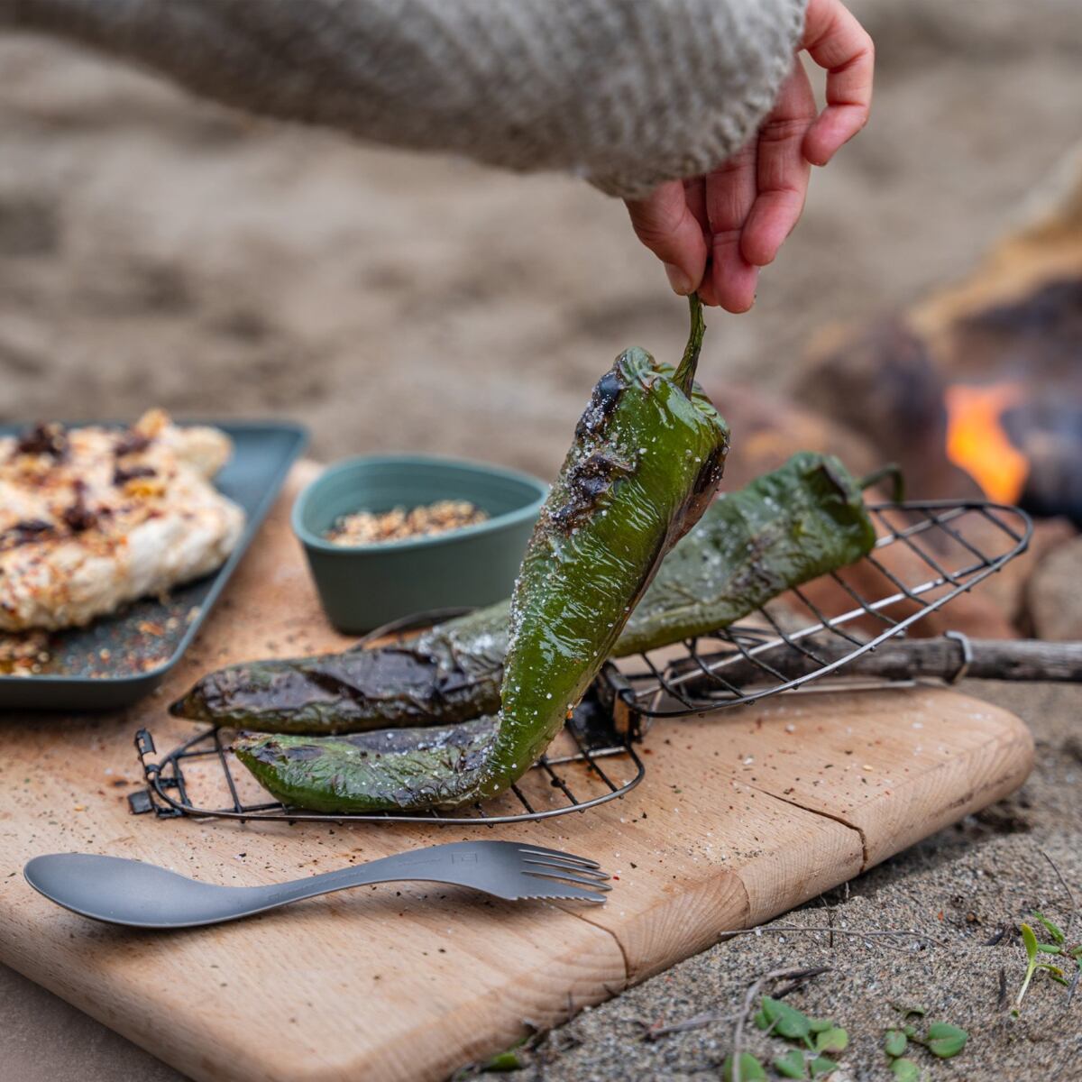 Light my fire Skládací grilovací rošt na opékání nad ohněm GrandPa´s FireGrill