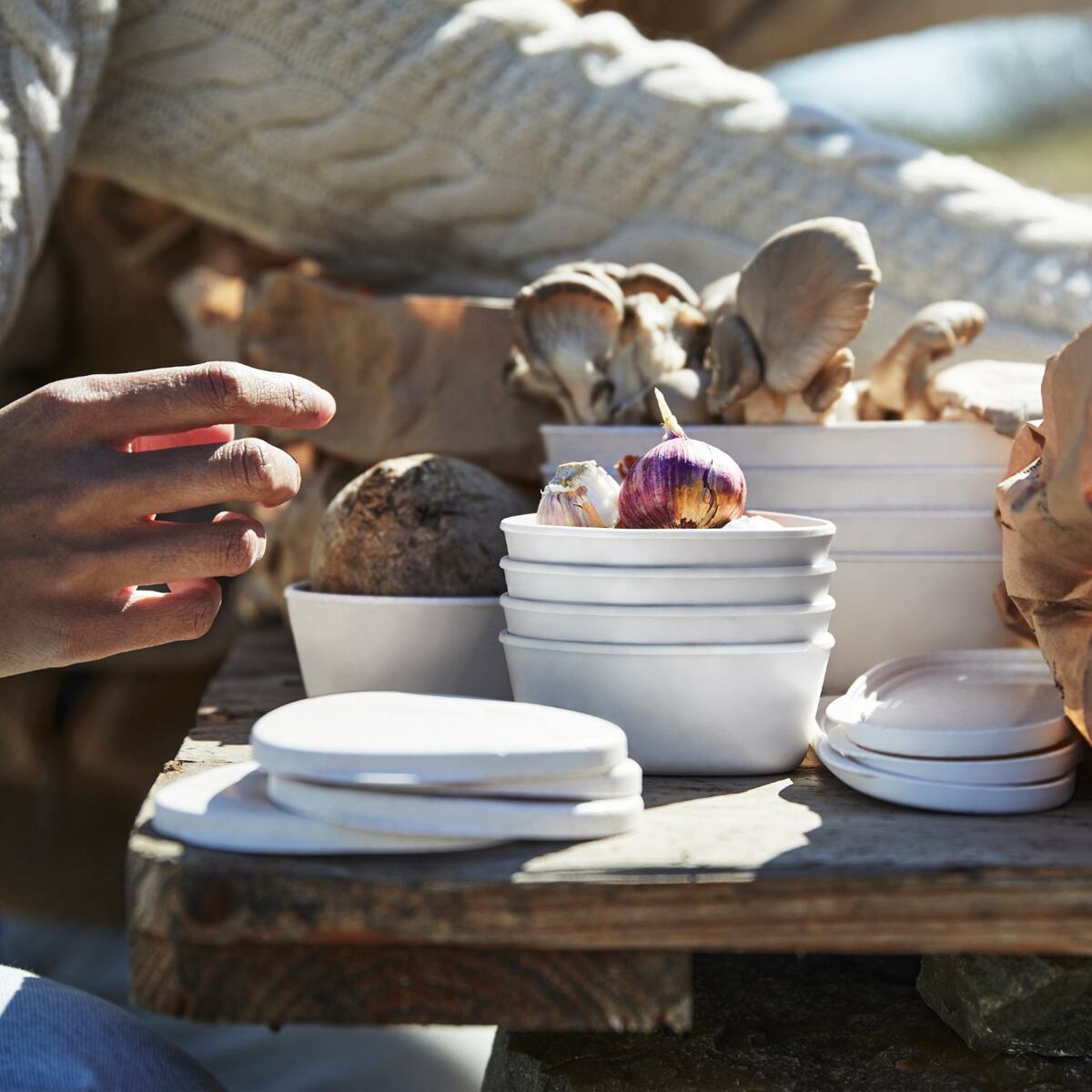 Light my fire Sada dvou krabiček s víčkem SnapBox oval 2-pack cream