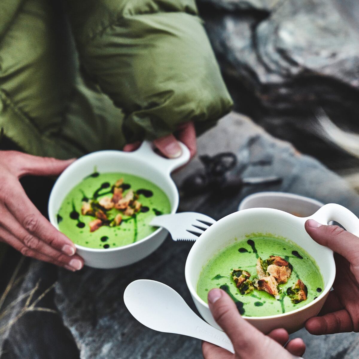 Light my fire Cestovní miska s uchem Swedish Kåsa mustyyellow