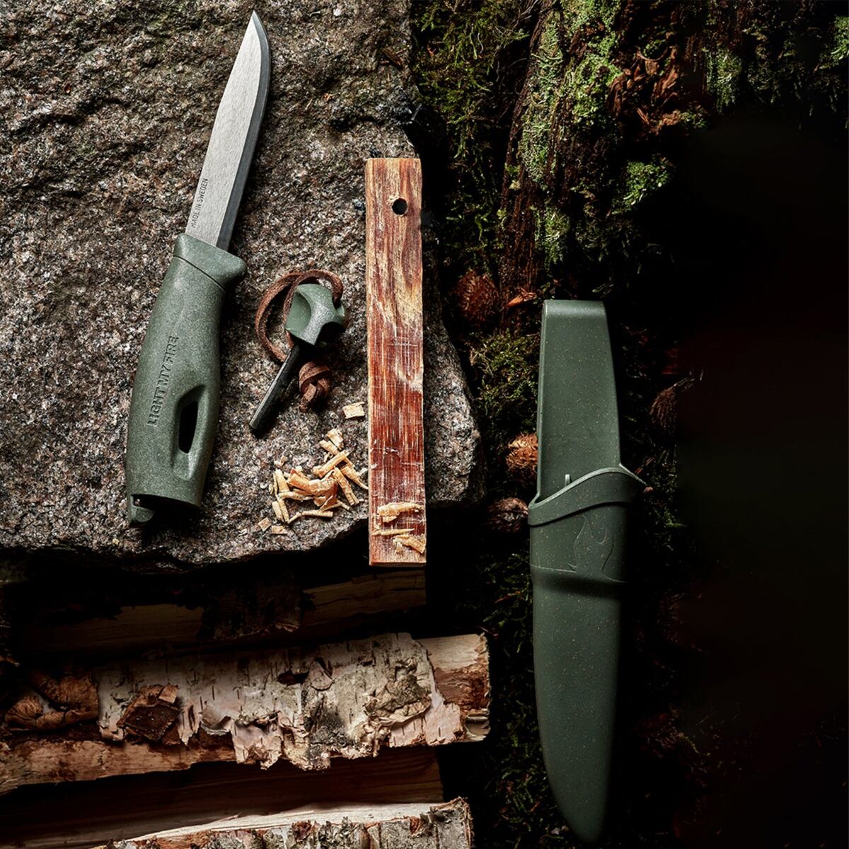 Light my fire Outdoorový nůž s křesadlem Swedish FireKnife 2in1 sagegreen