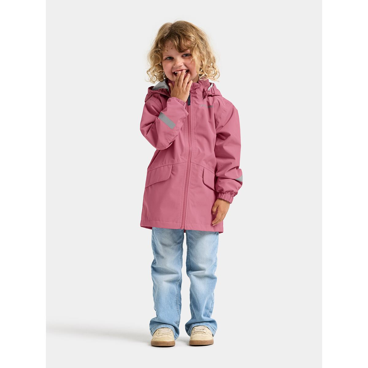 Didriksons Dětská nepromokavá bunda Norma heather pink - ROSTOUCÍ