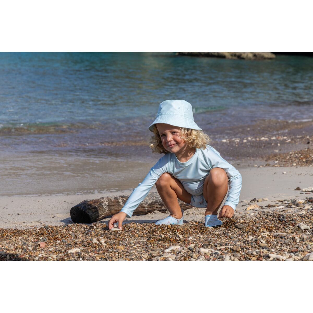 Playshoes Dětský UV klobouk Surfbus oboustranný - mint green