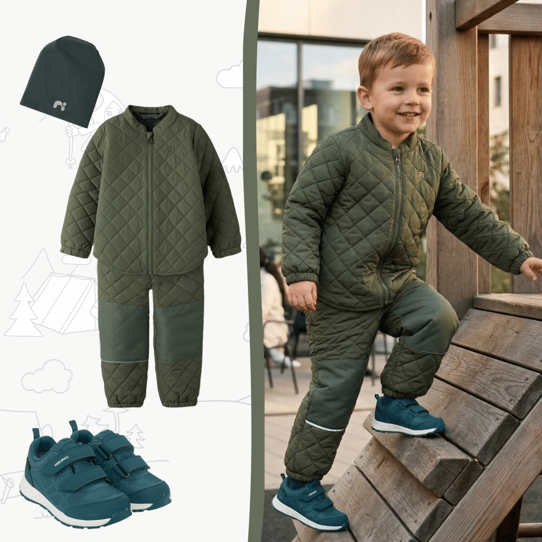 Dětský funkční outfit s městskou elegancí Name it - zelený