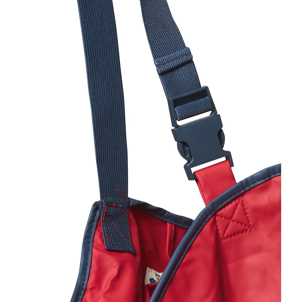 Playshoes Dětské kalhoty do deště s fleecem červené