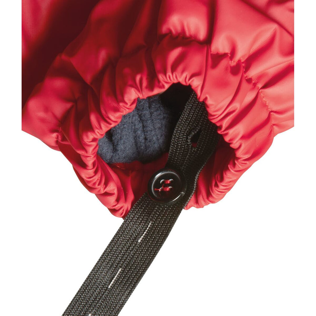 Playshoes Dětské kalhoty do deště s fleecem červené