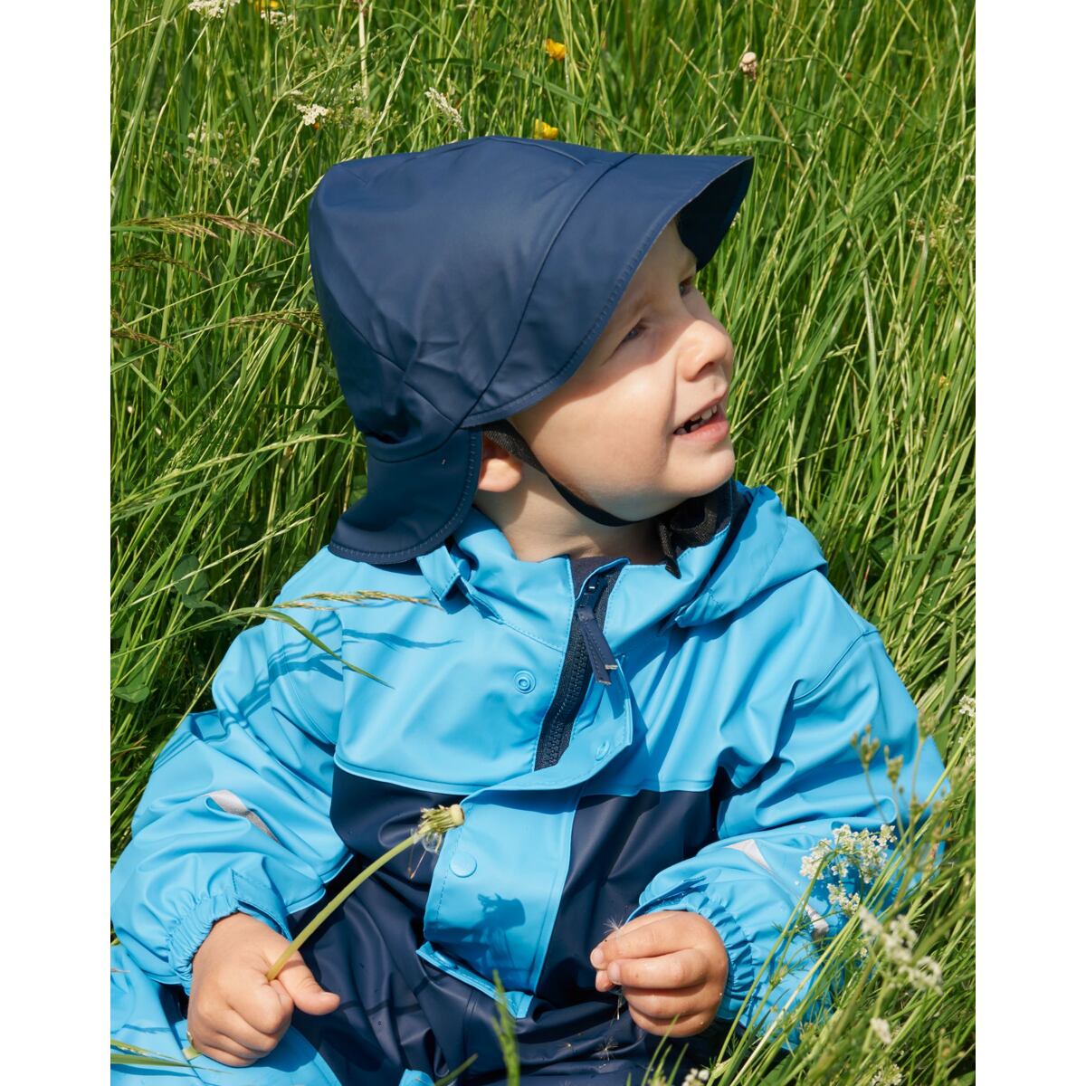 Playshoes Dětský klobouk do deště s fleecem žlutý