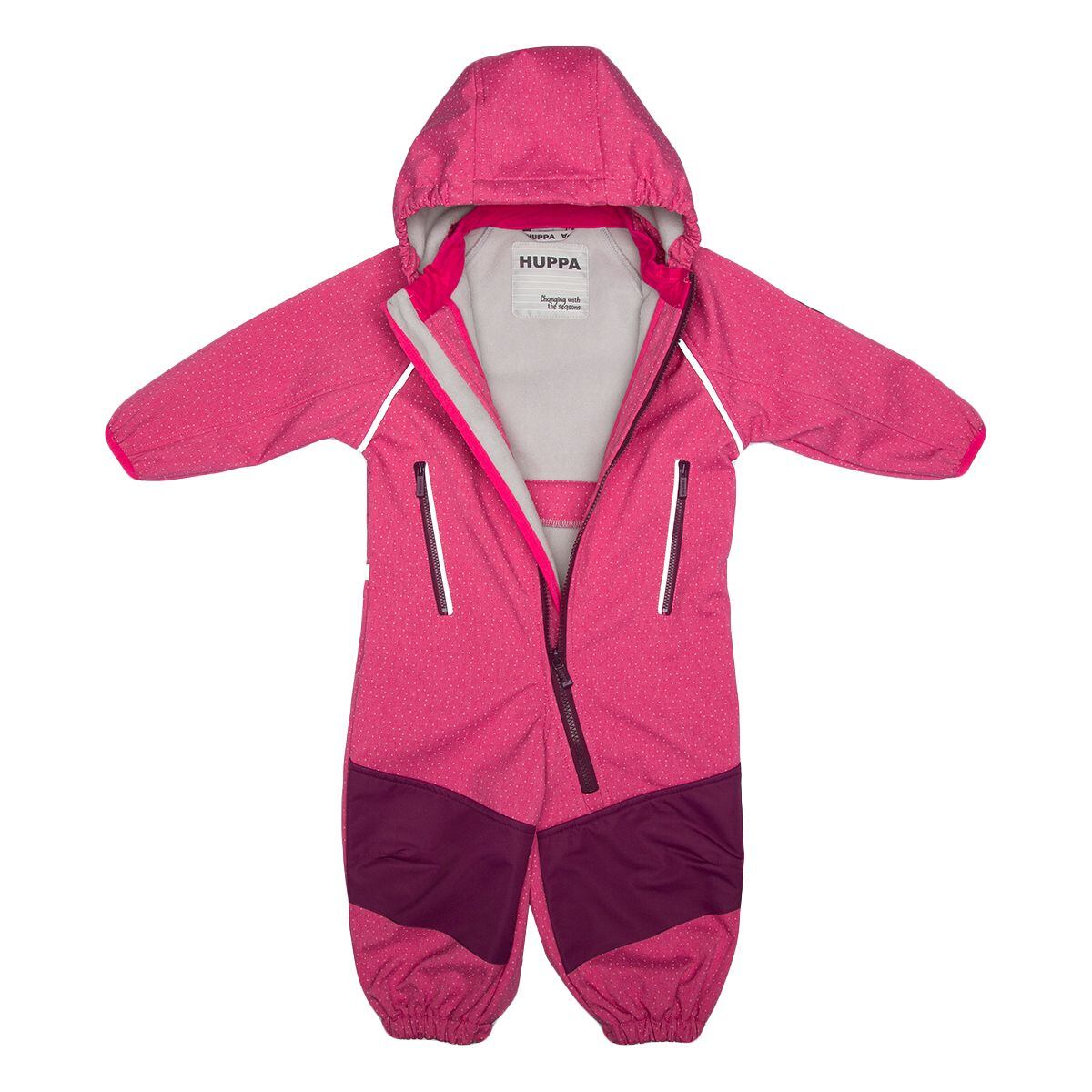 Huppa Dětská softshellová kombinéza Adal 1  fuchsia/ burgundy REFLEX