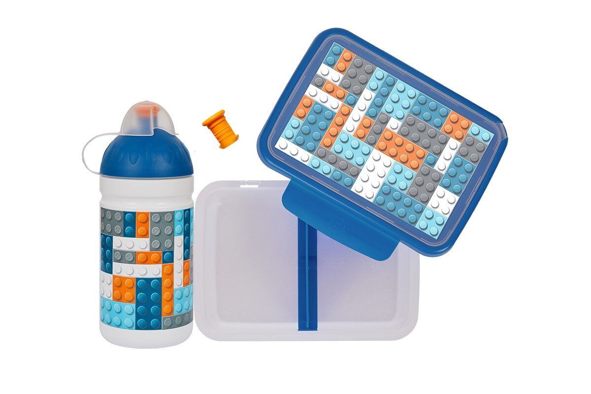 ZDRAVÁ LAHEV® SET ZDRAVÁ LAHEV A ZDRAVÁ SVÁČA svačinový box a lahev 0,5l Kostičky