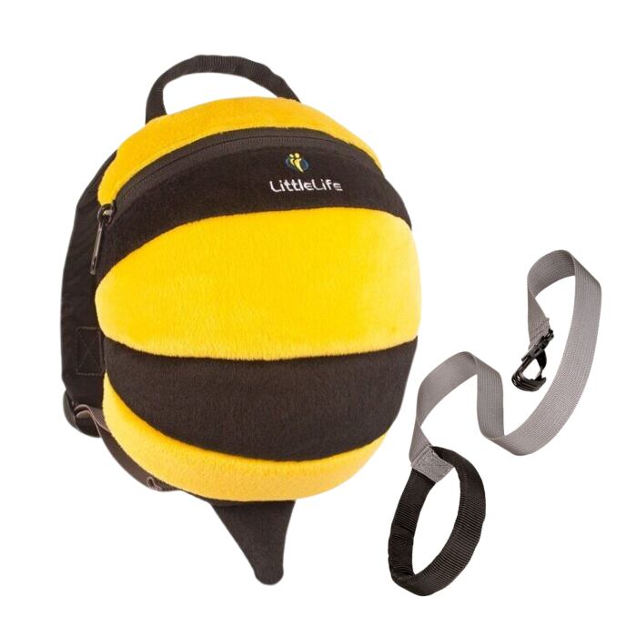LittleLife Dětský batoh s bezpečnostním vodítkem včelka 2 l