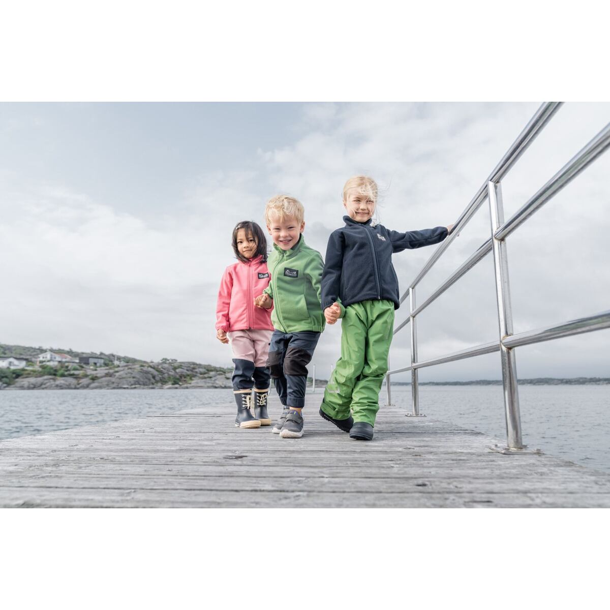 Didriksons Dětské softshellové kalhoty Lovet navy