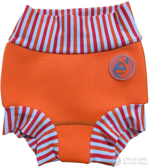 AquaKiddo Dětské plenkové plavky Swim Nappy neon orange