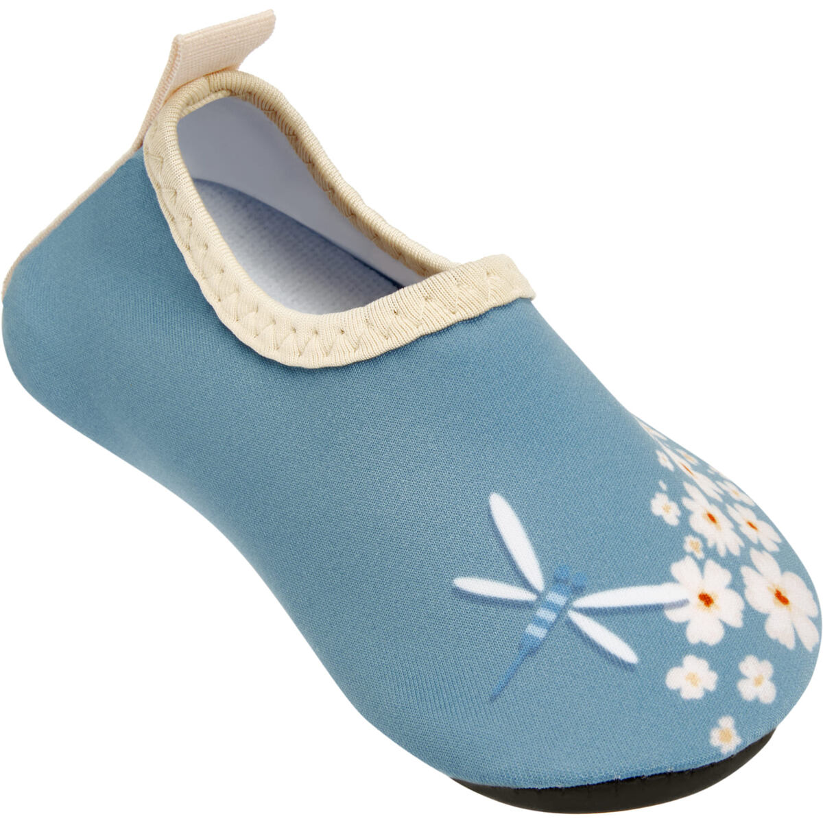 Playshoes Dětské barefoot boty do vody Flowers - petrol