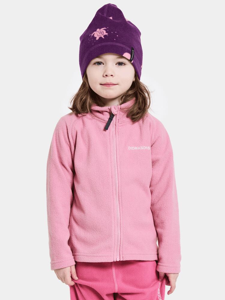 Didriksons Dětská fleecová mikina Monte light heather pink