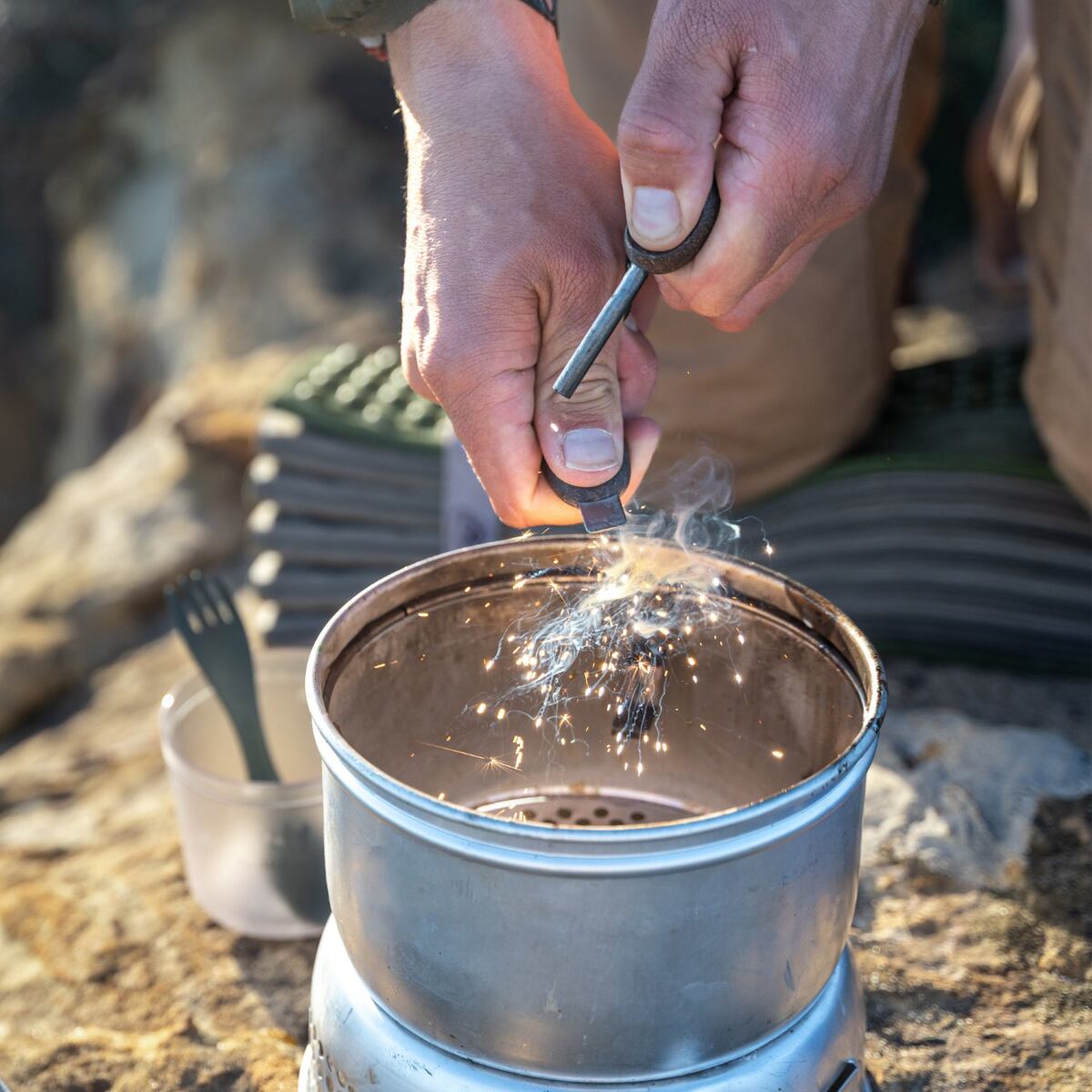 Light my fire Křesadlo Swedish FireSteel scout 2in1 hazyblue