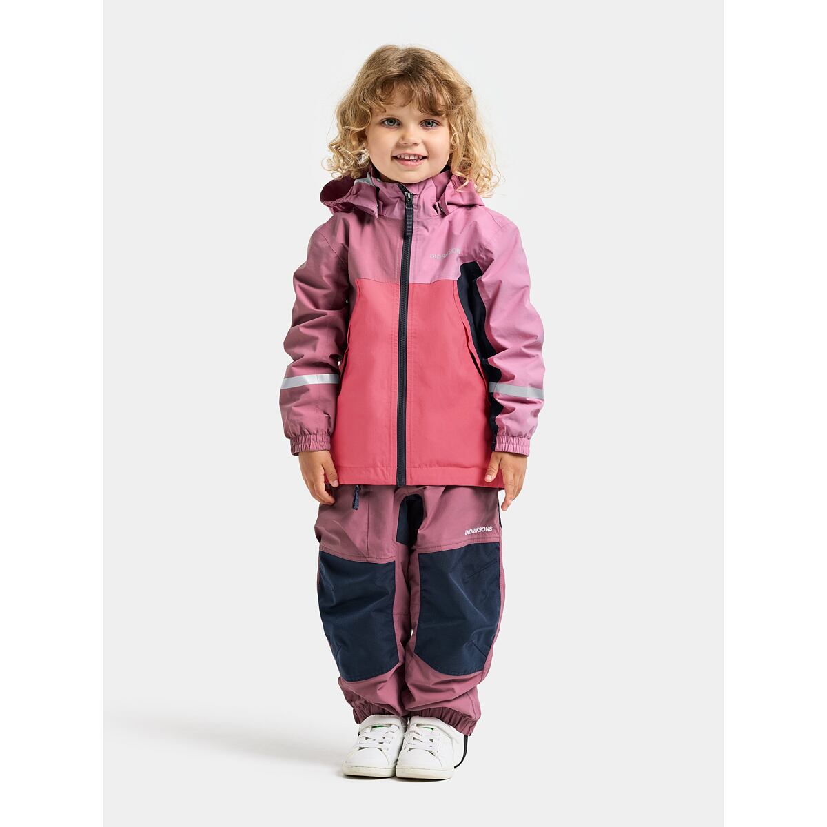 Didriksons Dětská nepromokavá bunda Pilvi heather pink - ROSTOUCÍ