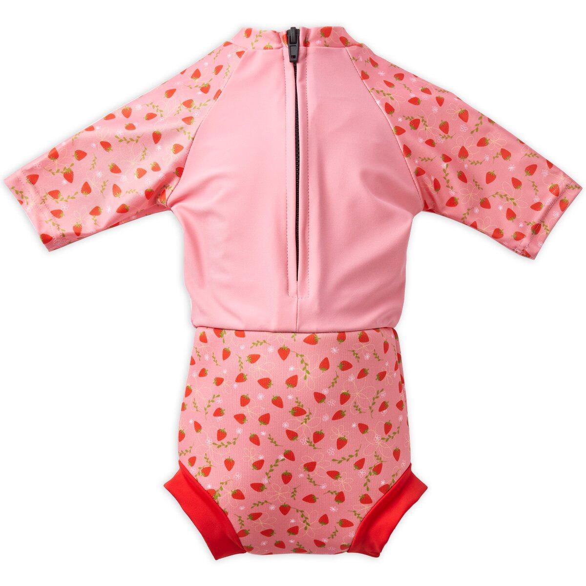 Splash About Dětské plavky/kostýmek Happy Nappy 3/4 rukáv Strawberry Field