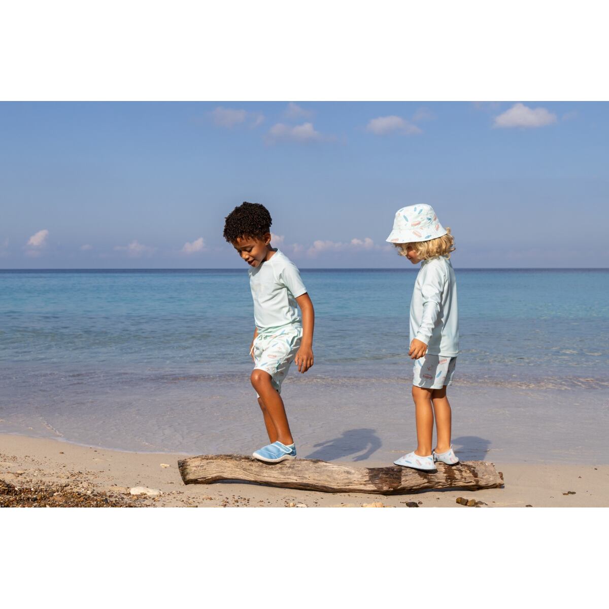 Playshoes Dětské UV tričko Surfbus mint green - dlouhý rukáv