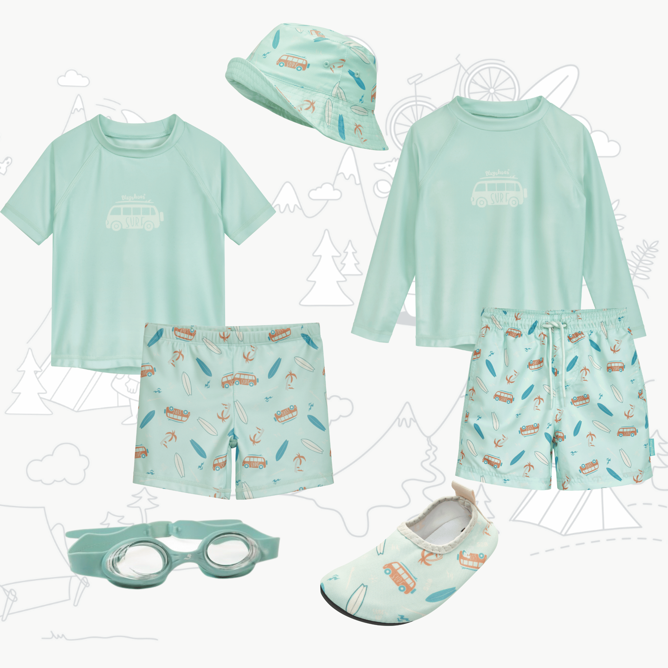 Dětský UV outfit k moři, k bazénu Surfbus - pro kluka