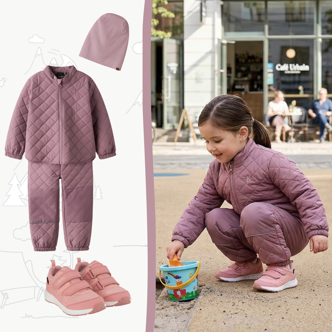 Dětský funkční outfit s městskou elegancí Name it - růžový