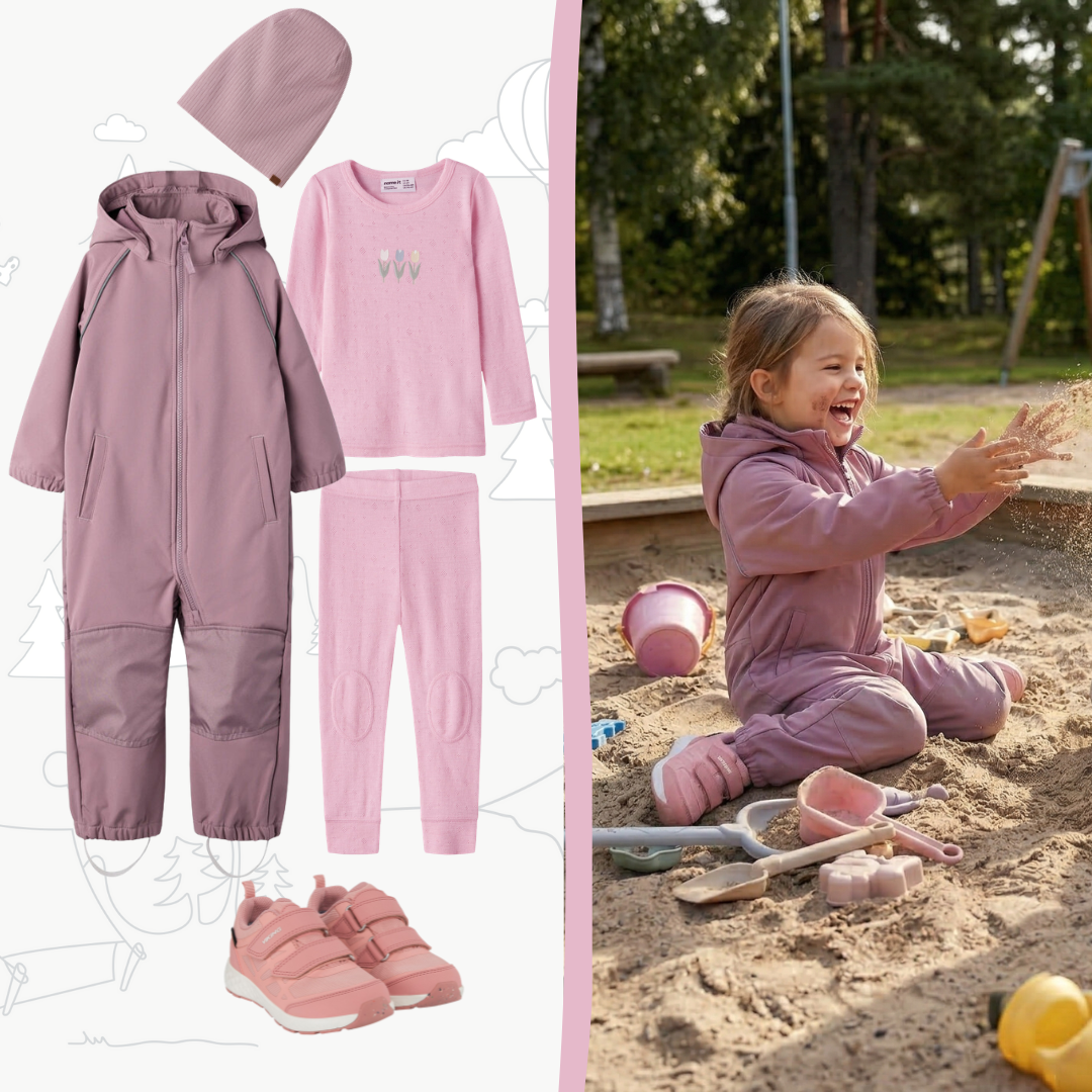 Dětský softshellový outfit Name It - růžový